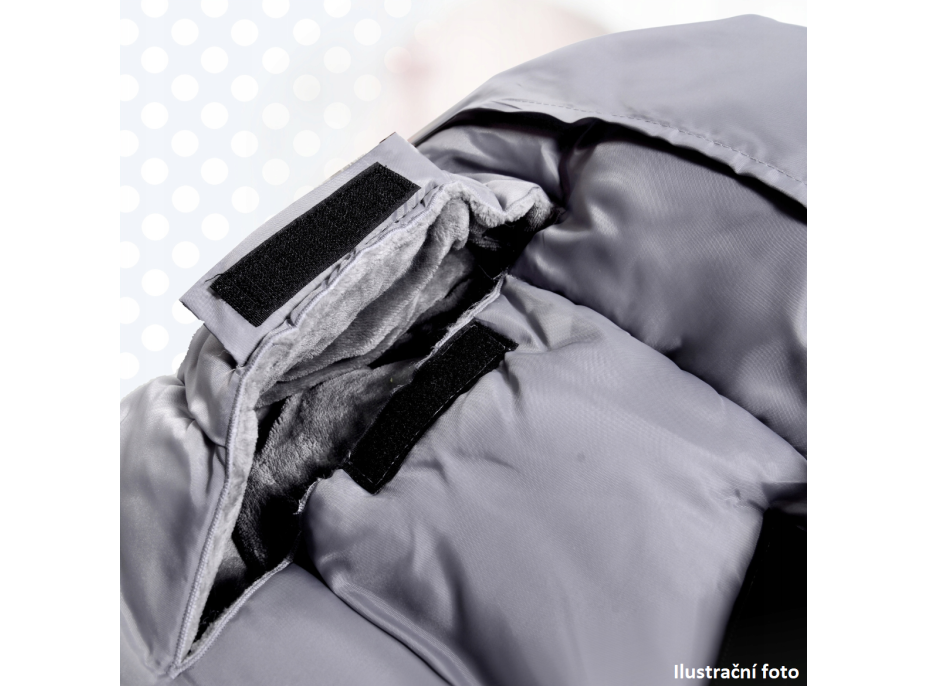 Fusak do kočárku - šedý s kožešinou