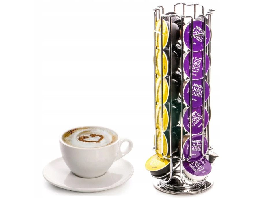 Otočný stojan na kapsle - 24 kusů - kompatibilní s Dolce Gusto