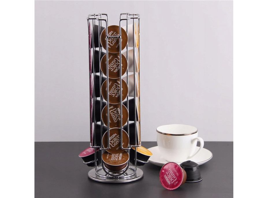 Otočný stojan na kapsle - 24 kusů - kompatibilní s Dolce Gusto