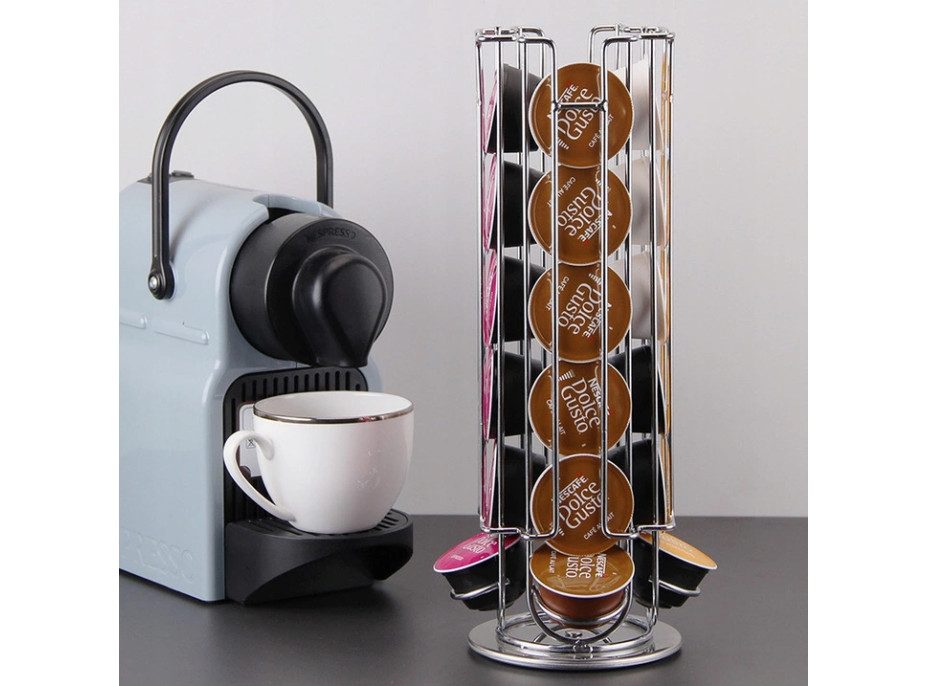 Otočný stojan na kapsle - 24 kusů - kompatibilní s Dolce Gusto