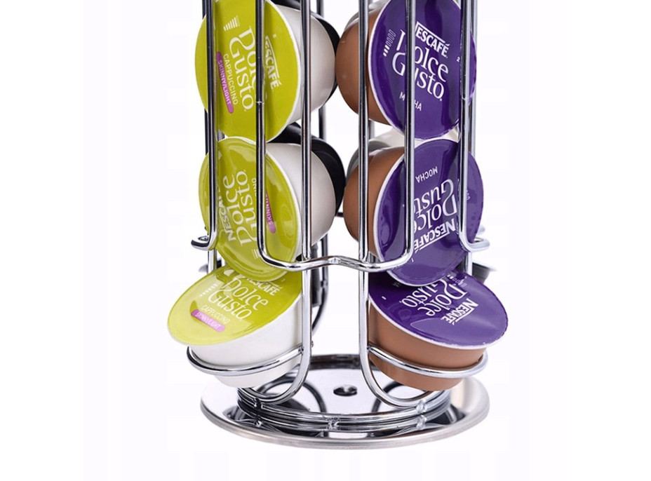 Otočný stojan na kapsle - 24 kusů - kompatibilní s Dolce Gusto