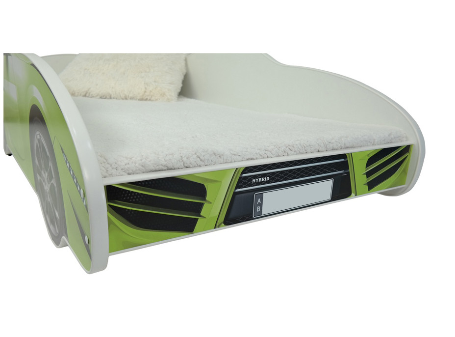 Dětská autopostel S-CAR 160x80 cm - zelená
