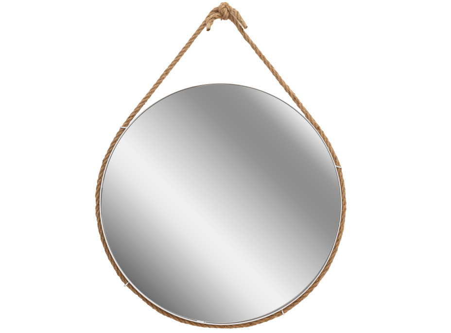 Kulaté zrcadlo na provazu LOFT 60 cm - bílé