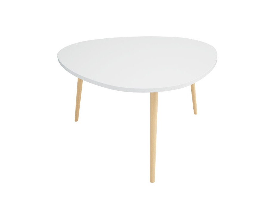 Konferenční stolek SCANDI - bílý/dub - 50x50x50 cm