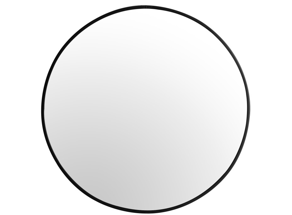 Kulaté zrcadlo LOFT 60 cm - s tenkým černým rámem