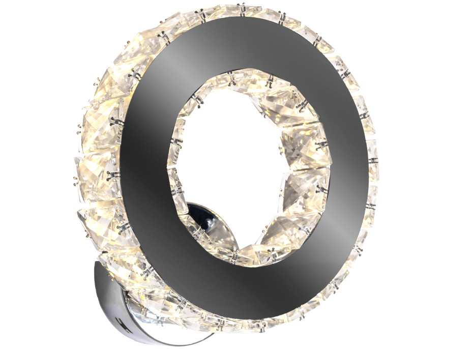 Nástěnné LED křišťálové svítidlo PLATON circle - 20/10W