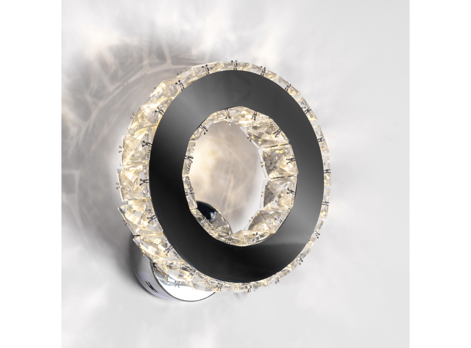 Nástěnné LED křišťálové svítidlo PLATON circle - 20/10W