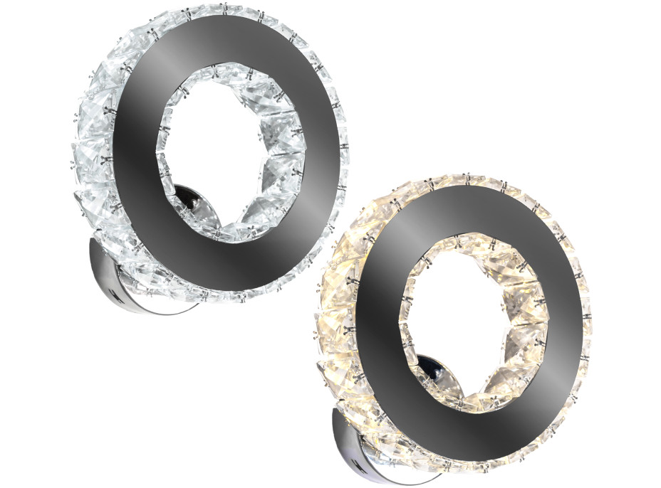 Nástěnné LED křišťálové svítidlo PLATON circle - 20/10W