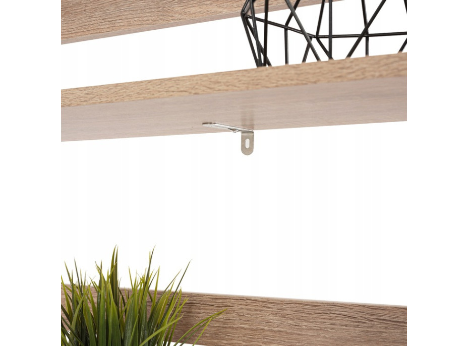 Úložný regál CARGO - 170x64x34 cm - bílý/dub sonoma