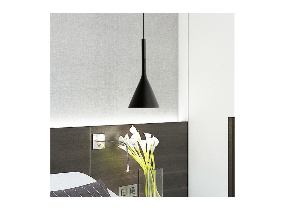 Stropní svítidlo FLAT typ A - 25 cm - černé matné