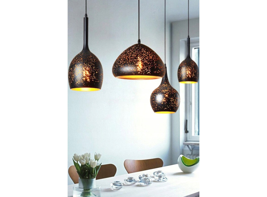 Stropní svítidlo LOFT Edison typ C - černé