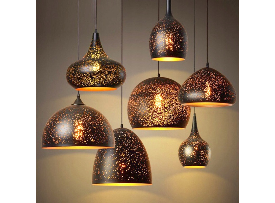Stropní svítidlo LOFT Edison typ C - černé