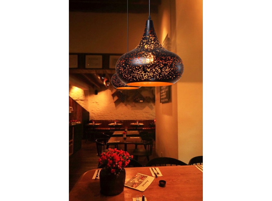 Stropní svítidlo LOFT Edison typ C - černé