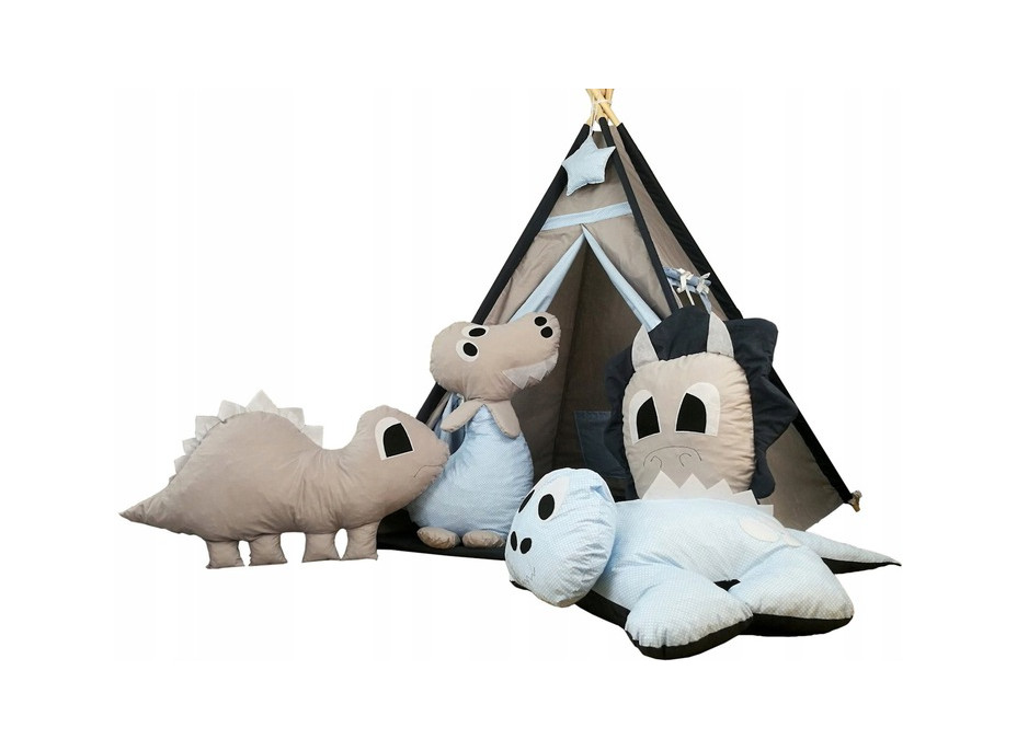 Dětský stan TEEPEE (TÝPÍ) LUXURY s doplňky - DINOSAUŘI