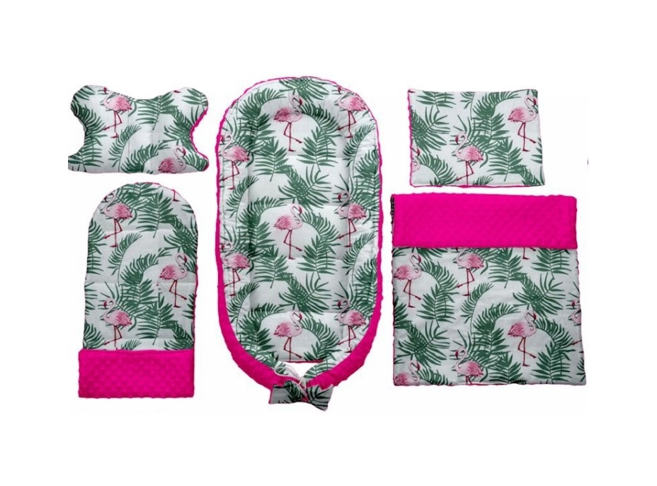 Oboustranné hnízdečko pro miminka - Kokon - Palmy - (127)