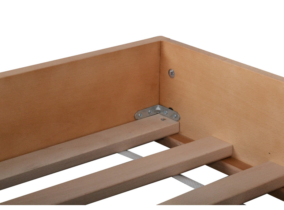 Dětská patrová postel z MASIVU BUK - DANIEL 200x90cm - bílá