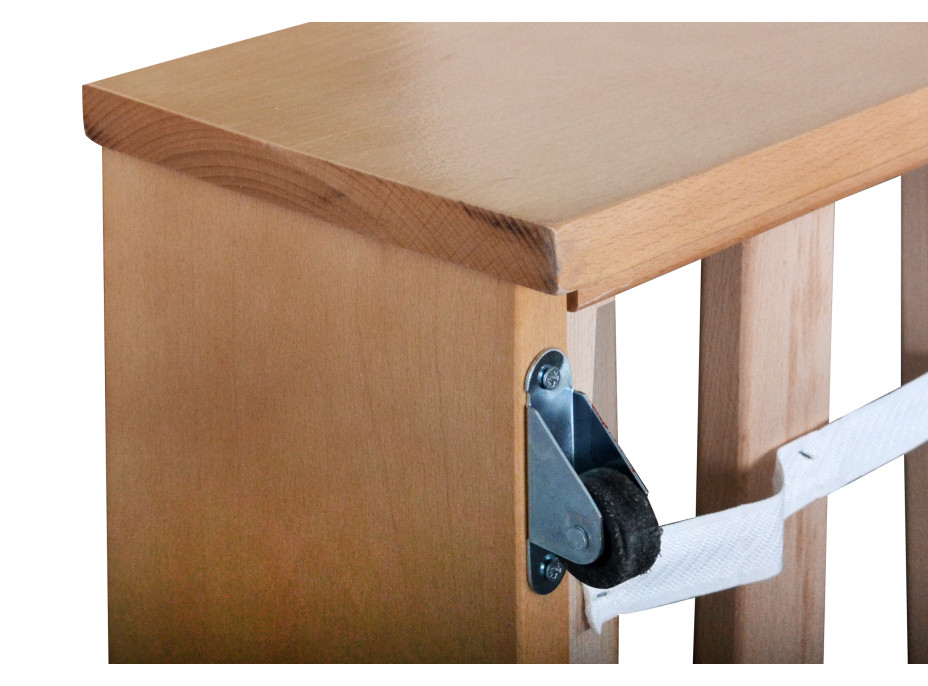 Dětská patrová postel z MASIVU BUK - DANIEL 200x90cm - bílá