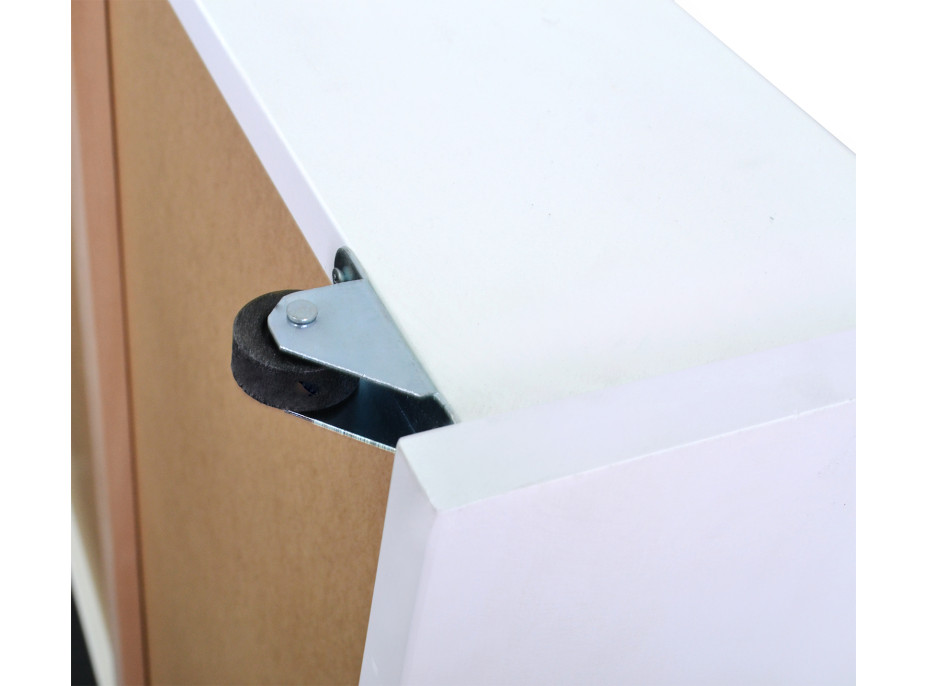 Dětská patrová postel z MASIVU BUK - DANIEL 200x90cm - bílá