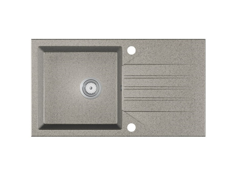 Kuchyňský žulový dřez EVA - 77,5 x 43,5 cm - šedý