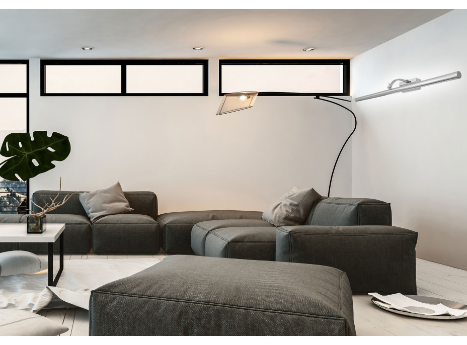Nástěnné LED svítidlo nad zrcadlo HASH - 70 cm - 9W - chromové