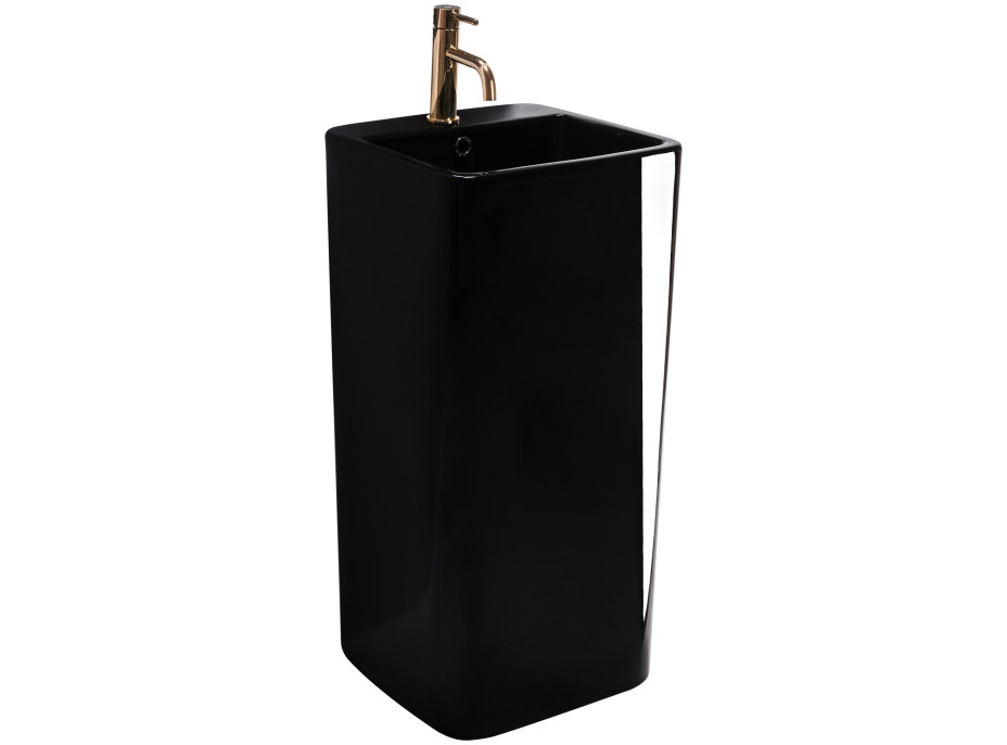 Keramické volně stojící umyvadlo MAXMAX Rea MIA - černé lesklé
