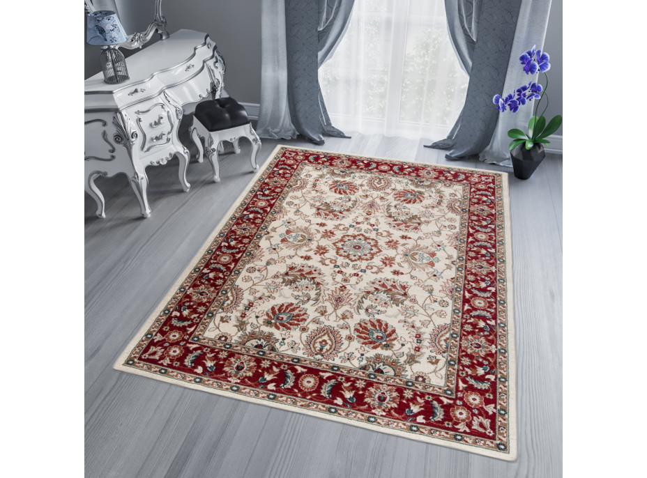 Kusový koberec DUBAI kilim - bílý/červený