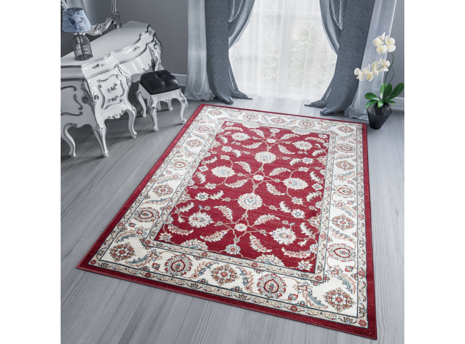 Kusový koberec DUBAI piero - červený/béžový