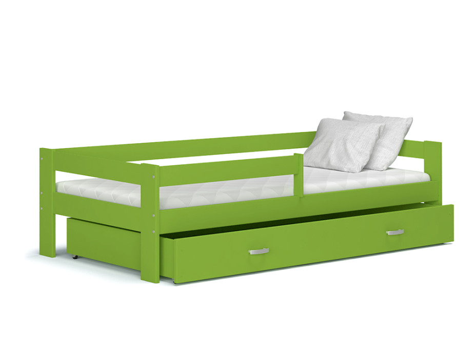 Dětská postel se šuplíkem HUGO V - 190x80 cm - zelená