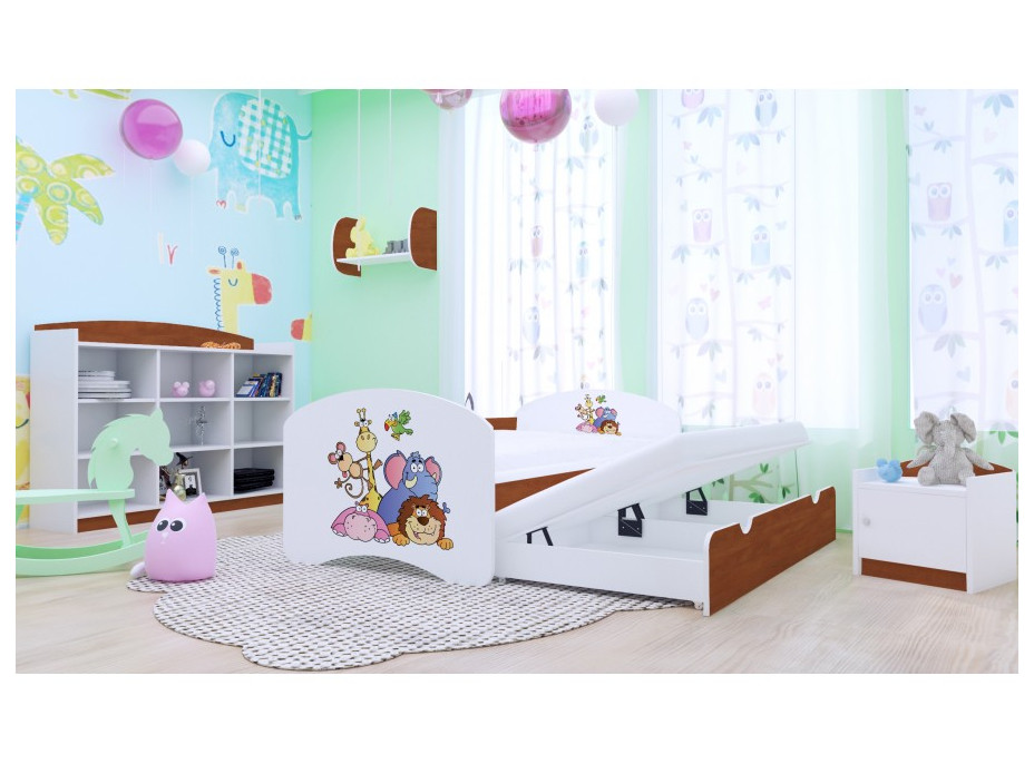 Dětská postel pro DVA (s výsuvným lůžkem) 200x90 cm - SAFARI