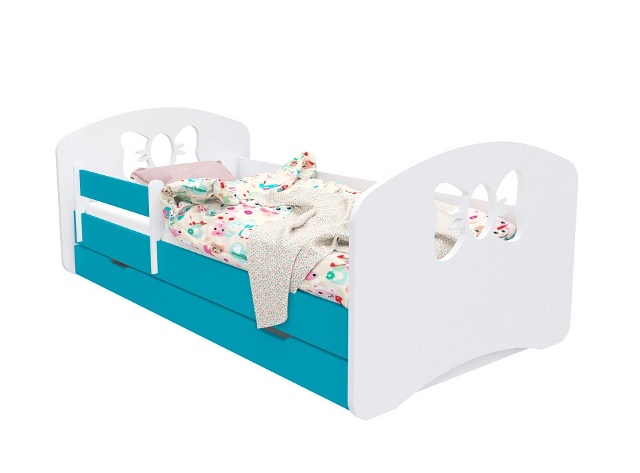 Dětská postel se šuplíkem 140x70 cm s výřezem MAŠLIČKA + matrace ZDARMA!