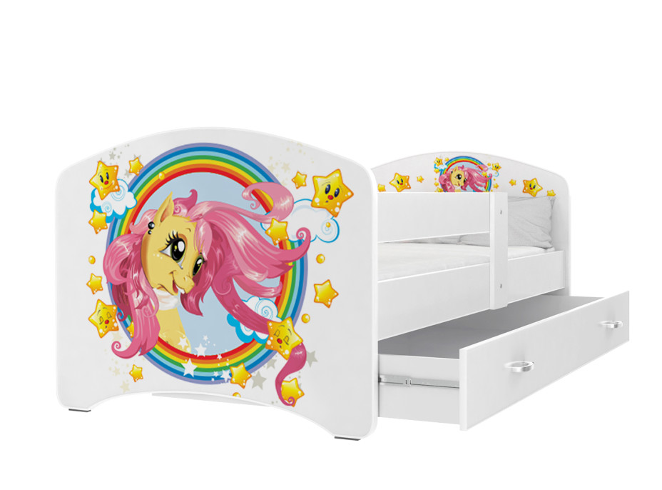 Dětská postel LUCY se šuplíkem - 180x90 cm - KONÍK