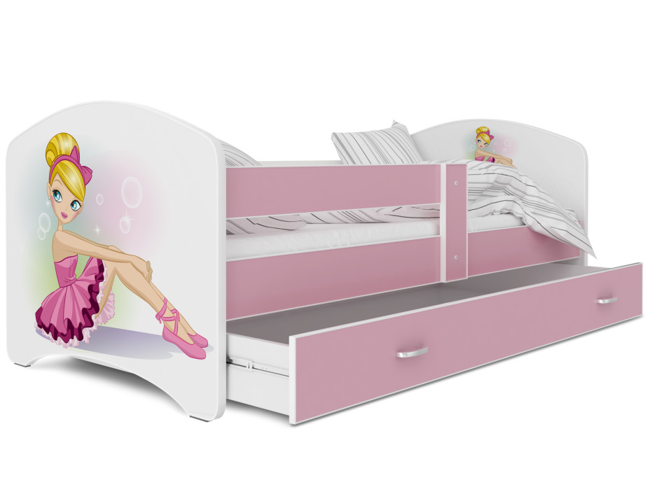 Dětská postel LUCY se šuplíkem - 160x80 cm - BALETKA