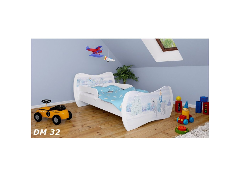 Dětská postel se šuplíkem 140x70cm LEDOVÁ PRINCEZNA + matrace ZDARMA!