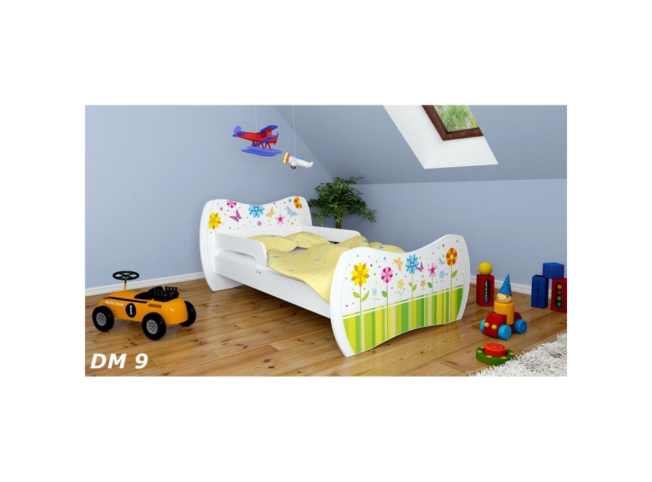 Dětská postel se šuplíkem 140x70cm ROZKVETLÁ LOUKA + matrace ZDARMA!