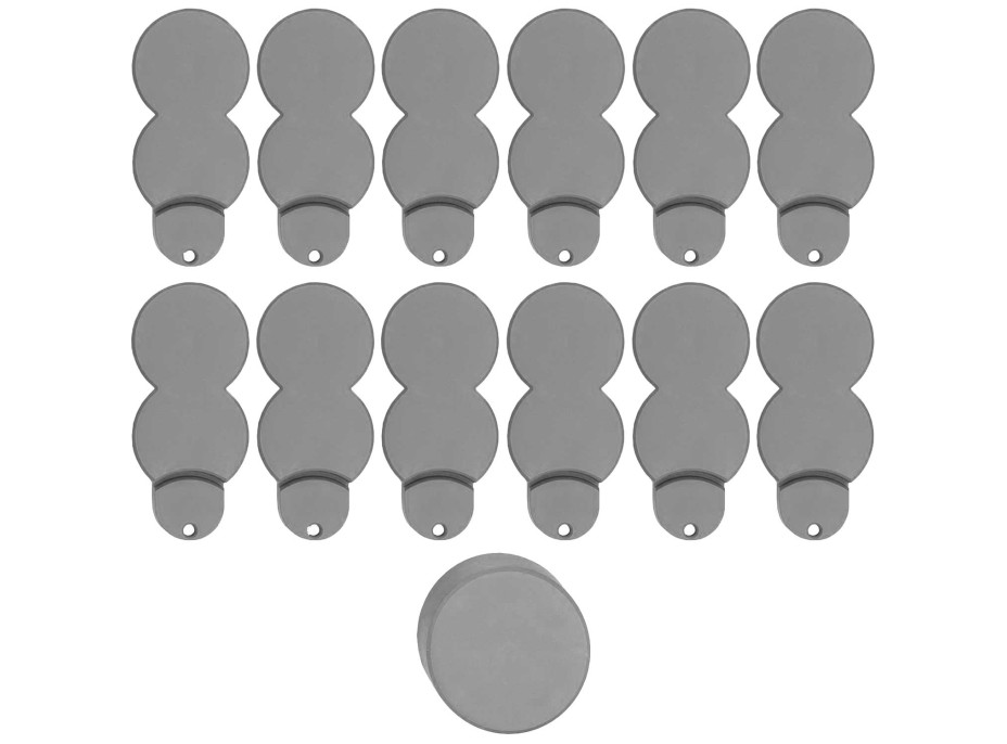 Zahradní obrubník válcový - šedý - 12 ks - 200 cm