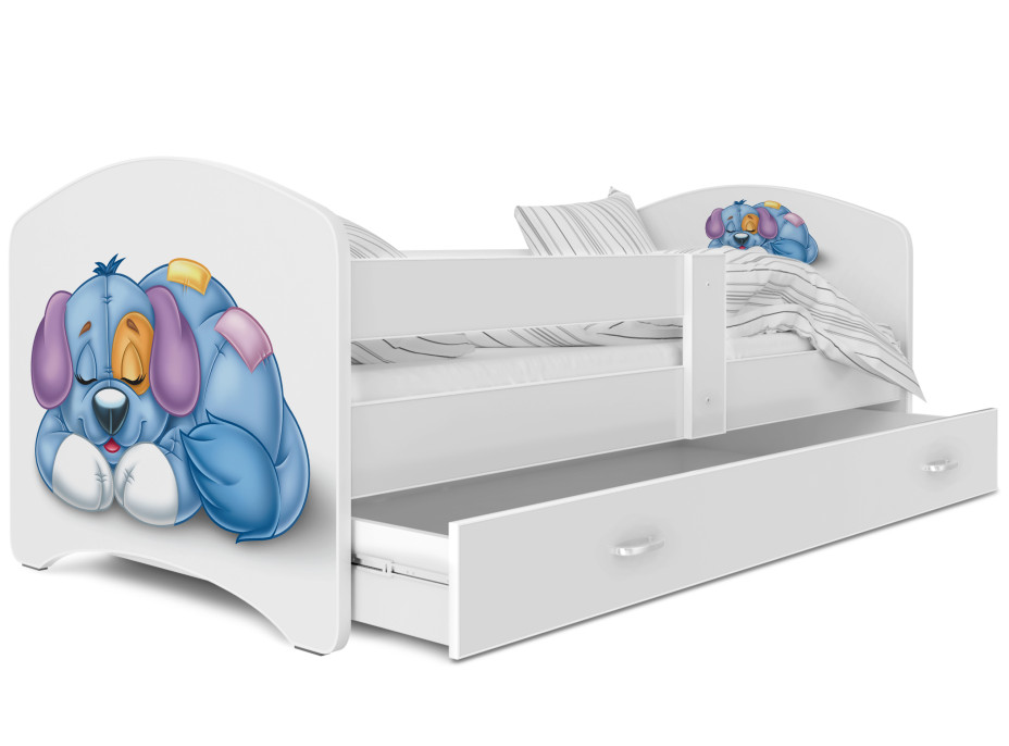 Dětská postel LUCY se šuplíkem - 180x90 cm - PEJSEK