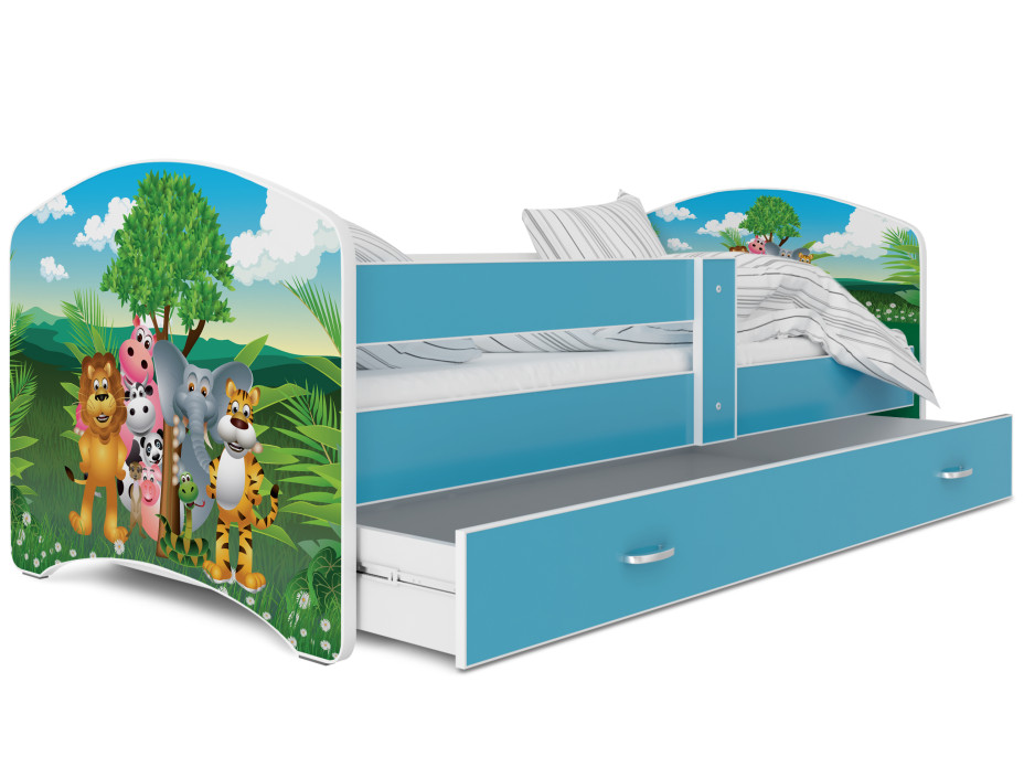 Dětská postel LUCY se šuplíkem - 160x80 cm - SAFARI