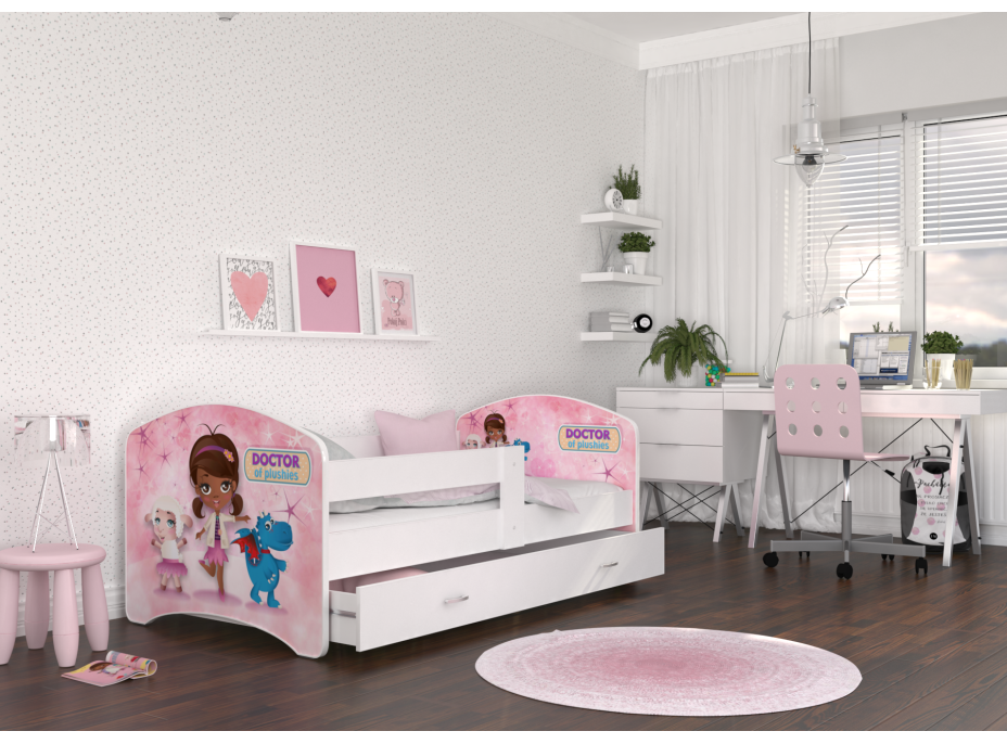 Dětská postel LUCY se šuplíkem - 180x80 cm - DOCTOR OF PLUSHIES