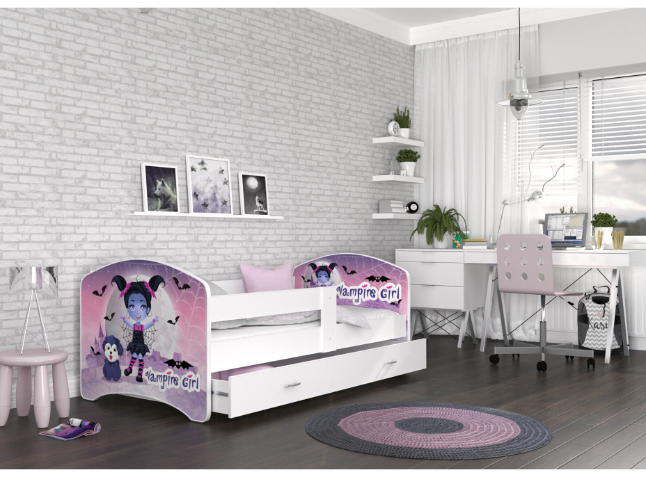 Dětská postel LUCY se šuplíkem - 180x90 cm - VAMPIRE GIRL