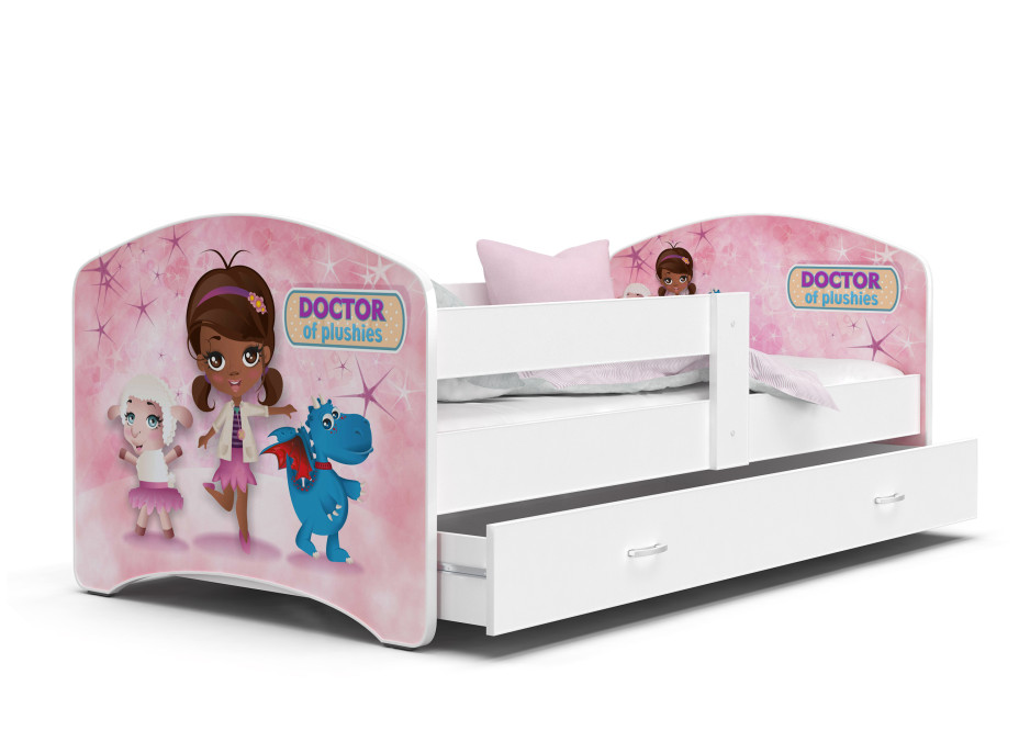 Dětská postel LUCY se šuplíkem - 160x80 cm - DOCTOR OF PLUSHIES