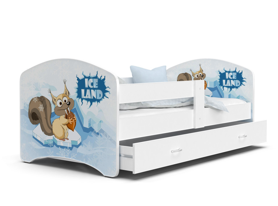 Dětská postel LUCY se šuplíkem - 180x90 cm - DOBA LEDOVÁ