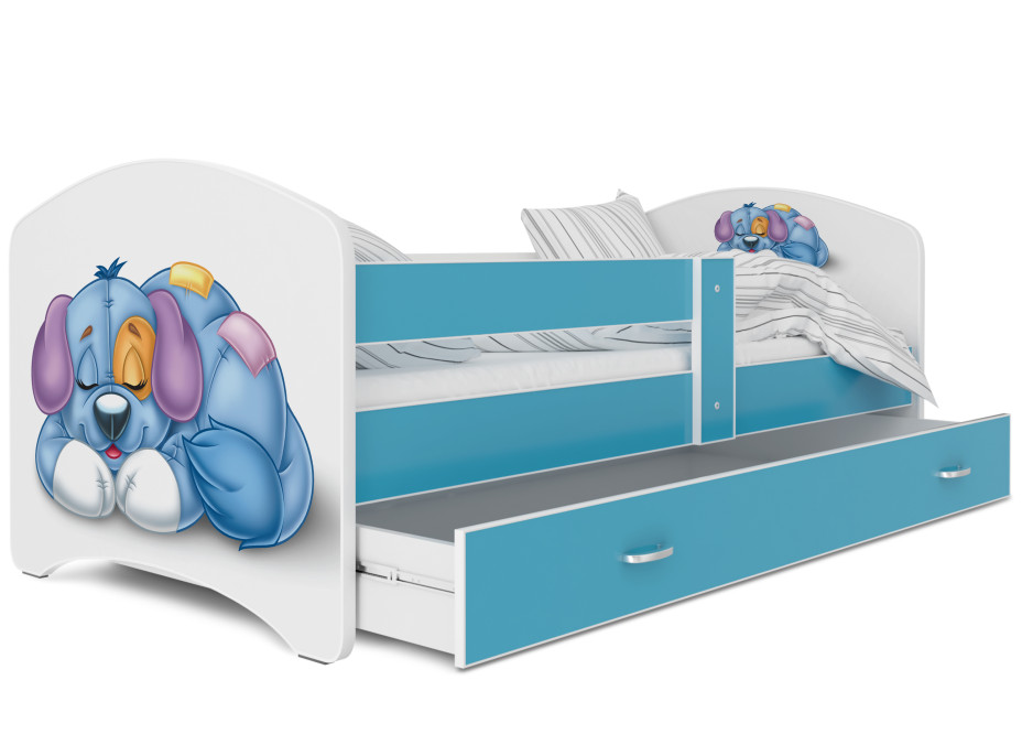 Dětská postel LUCY se šuplíkem - 160x80 cm - PEJSEK
