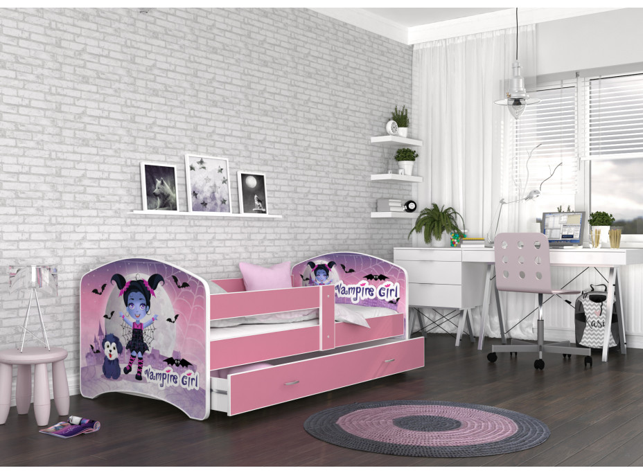 Dětská postel LUCY se šuplíkem - 180x80 cm - VAMPIRE GIRL