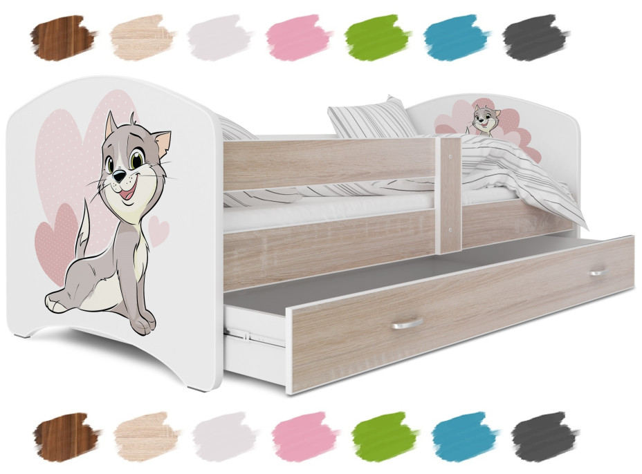 Dětská postel LUCY se šuplíkem - 180x90 cm - KOCOUREK
