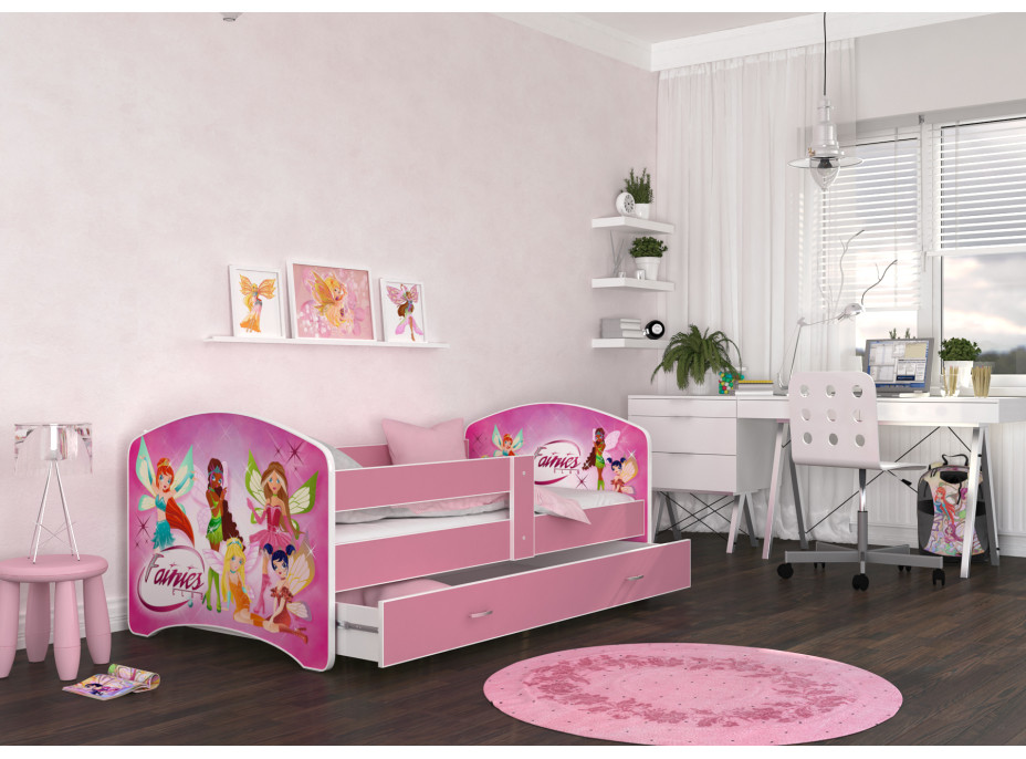 Dětská postel LUCY se šuplíkem - 180x90 cm - VÍLY