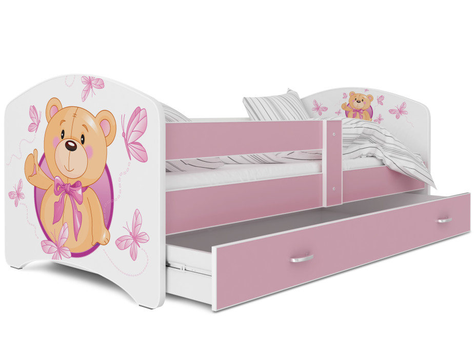 Dětská postel LUCY se šuplíkem - 140x80 cm - MÉĎA