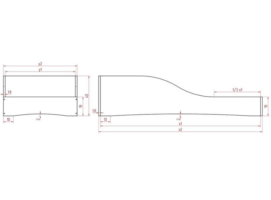 Dětská designová postel z masivu PEPE 3 - 160x70 cm