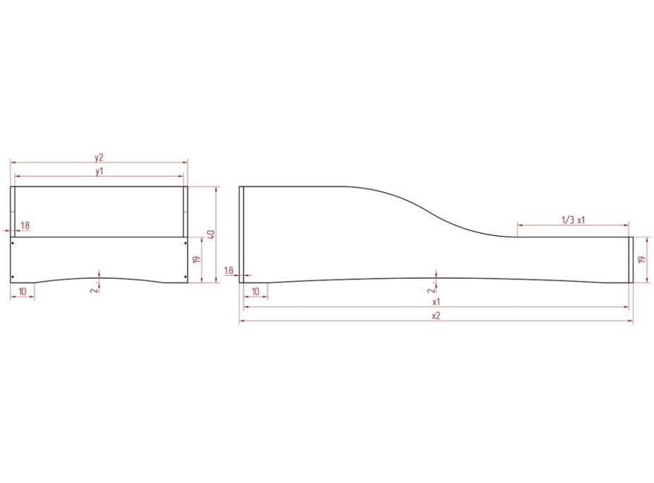 Dětská designová postel z masivu PEPE 3 - 160x90 cm