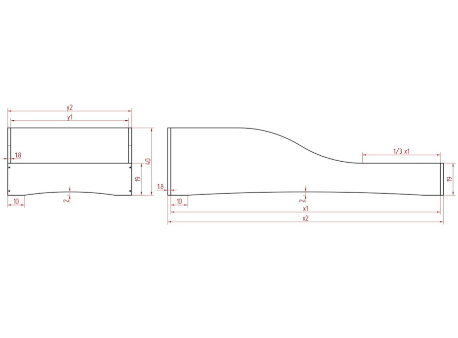 Dětská designová postel z masivu PEPE 3 - 170x100 cm