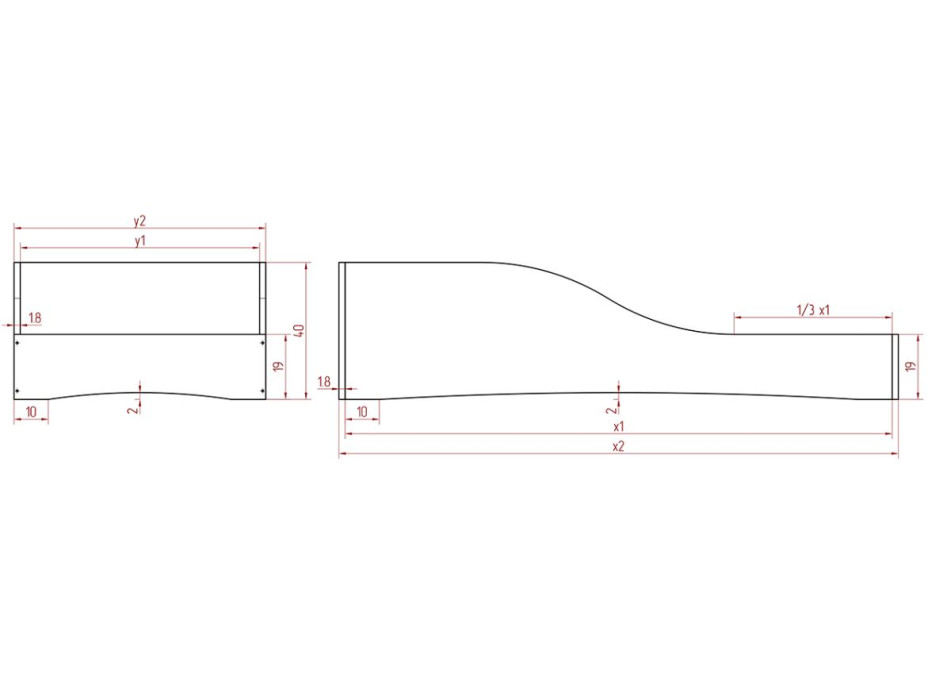 Dětská designová postel z masivu PEPE 3 - 170x80 cm